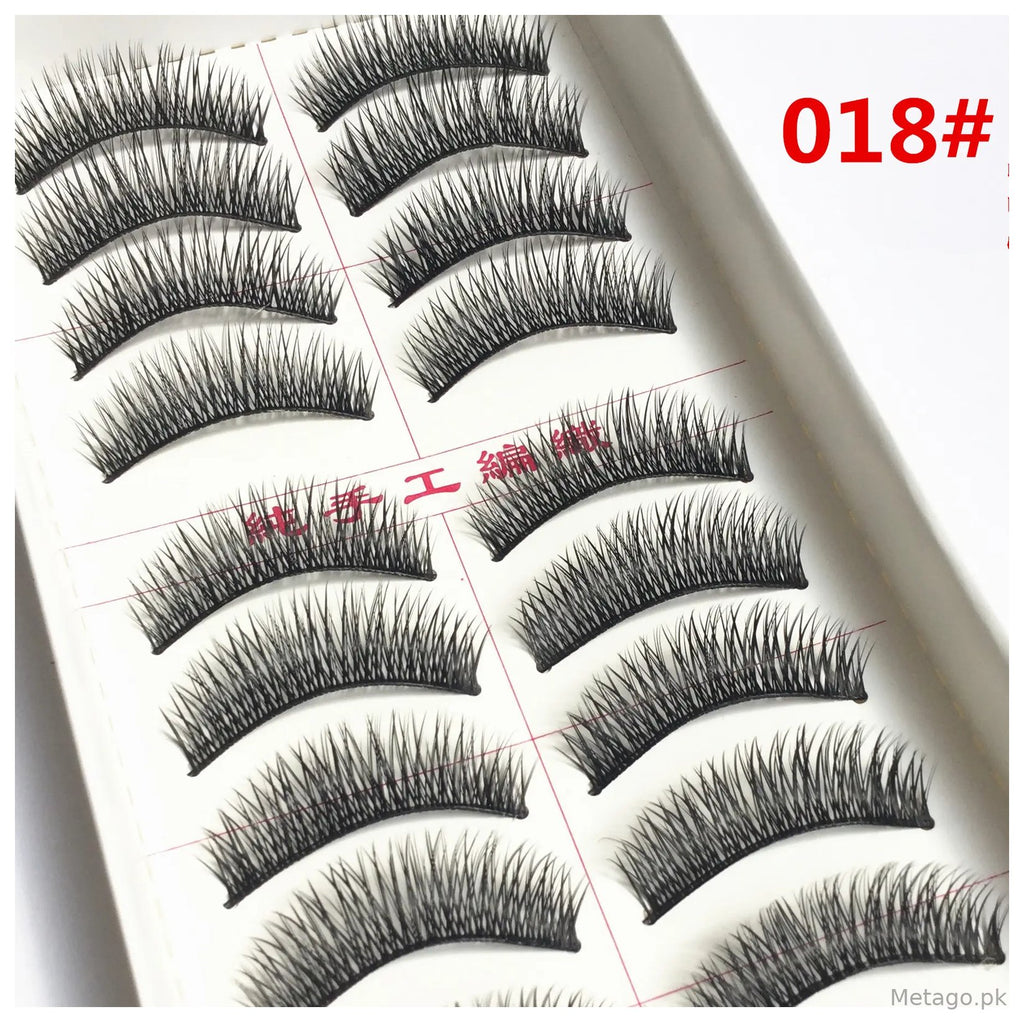 018 Taiwan Semi-Handmade False Eyelashes 10 Pairs