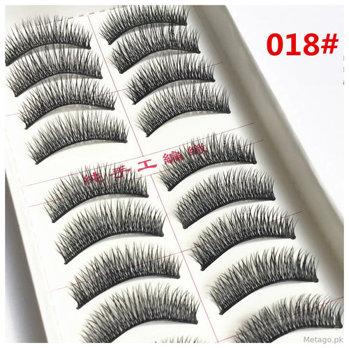 018 Taiwan Semi-Handmade False Eyelashes 10 Pairs