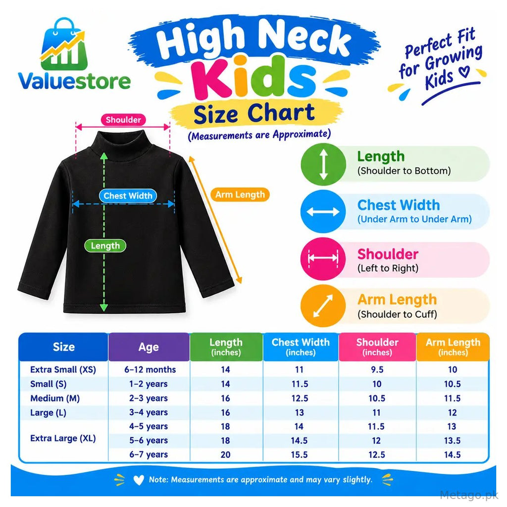 1 Pc Boy's Stitched Cotton Plain Highneck