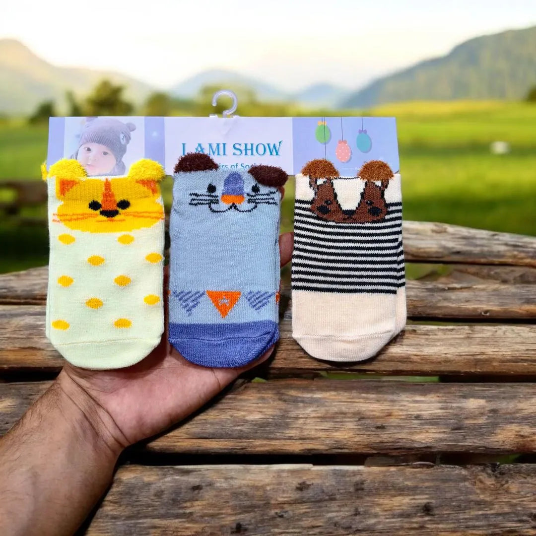 Kids Animal Print Cotton Socks for Boys Girls Pakistan