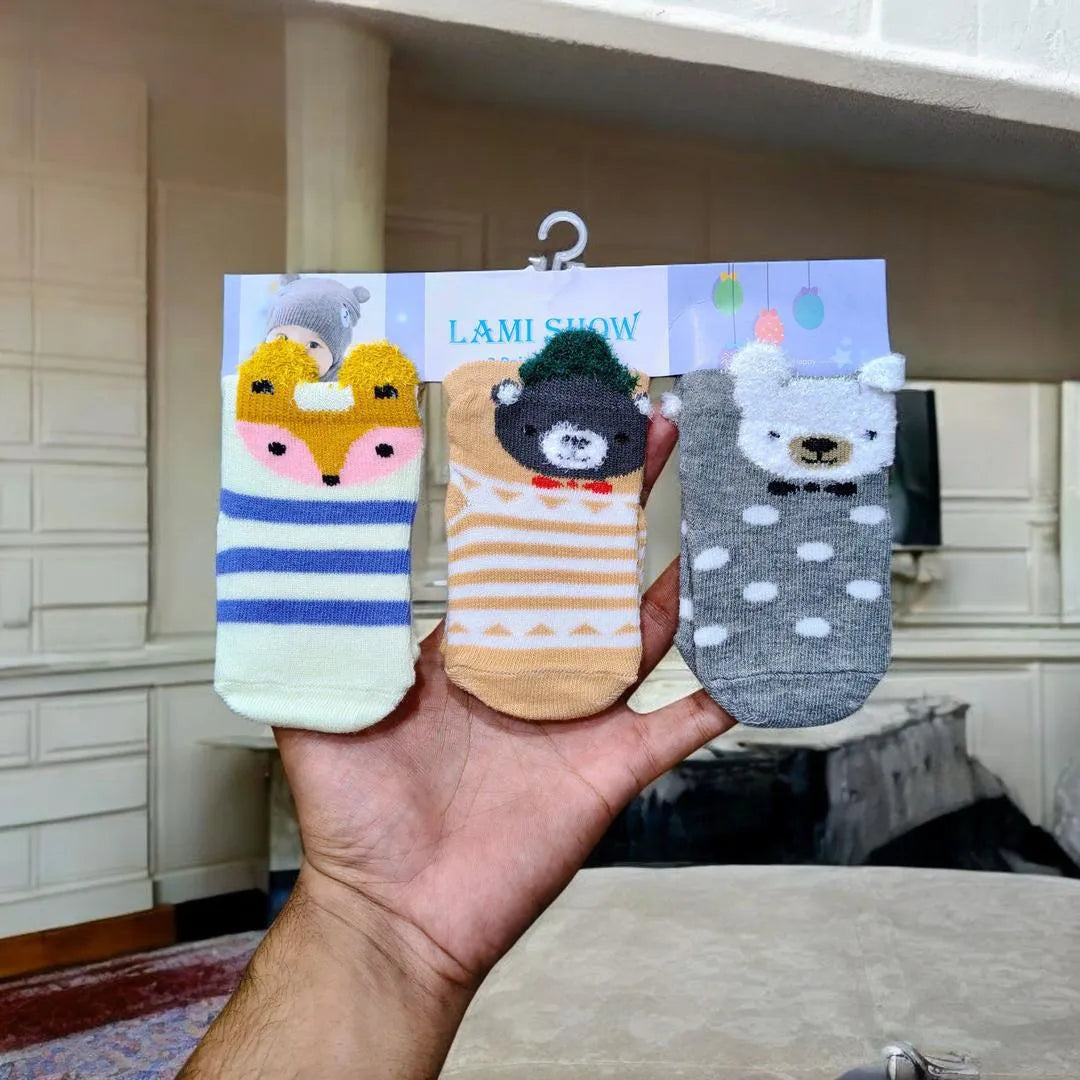Kids Animal Print Cotton Socks for Boys Girls Pakistan