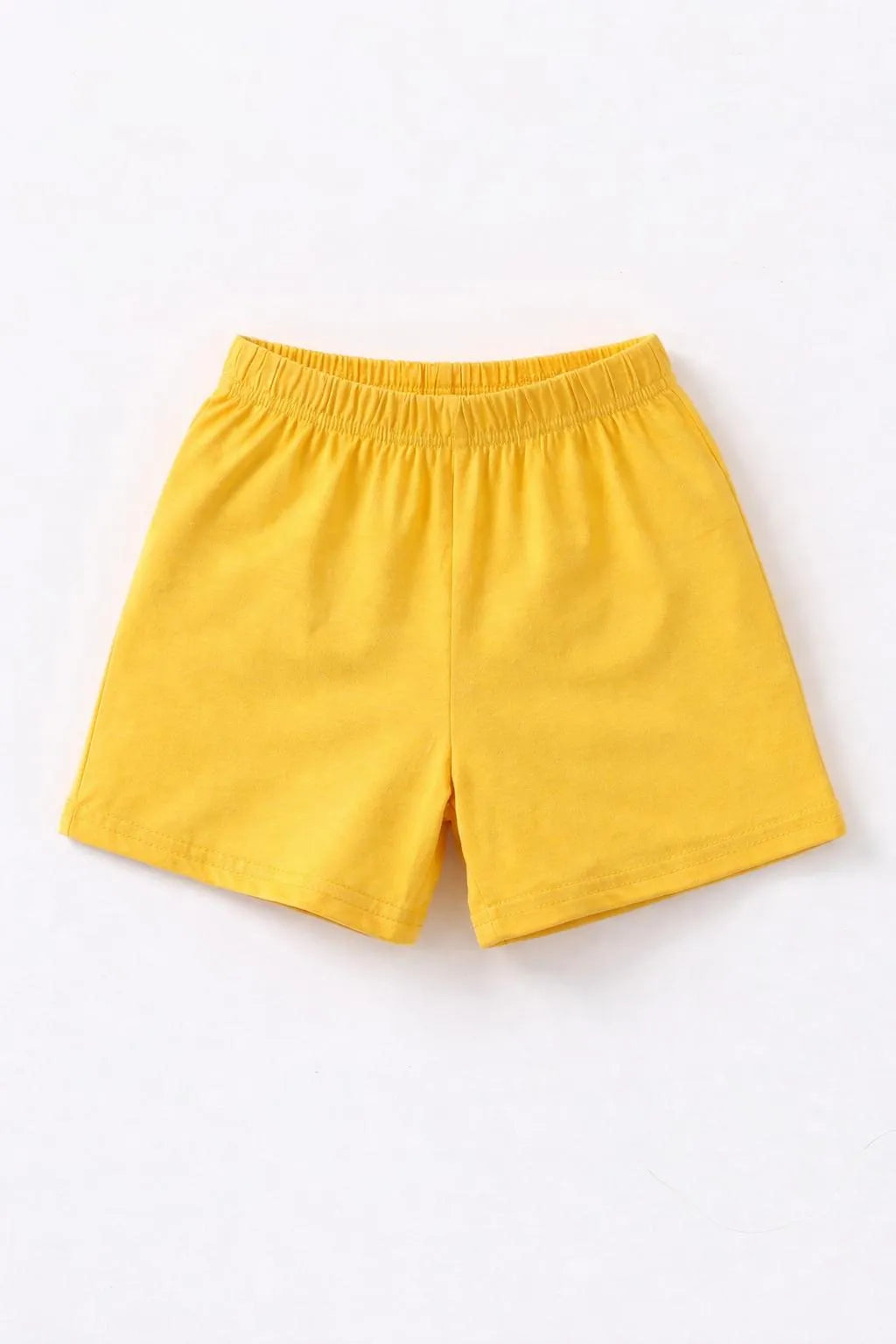 Baby Shorts Yellow Panda Print Elastic Waist