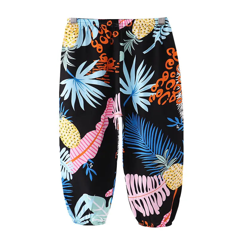 Kids Cotton Anti-Mosquito Pants Summer Multicolor