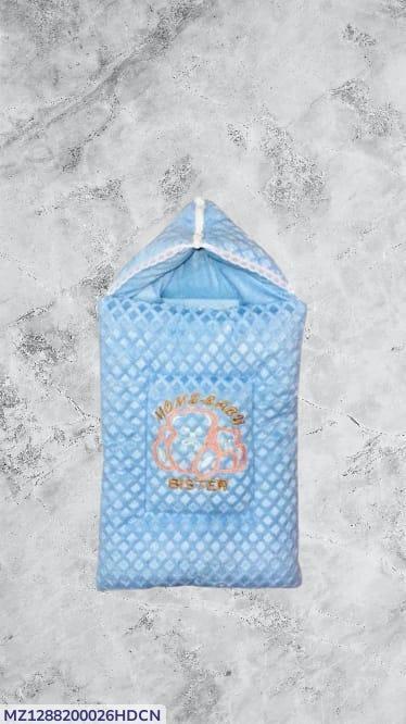 Blue Fleece Baby Carry Nest with Hood