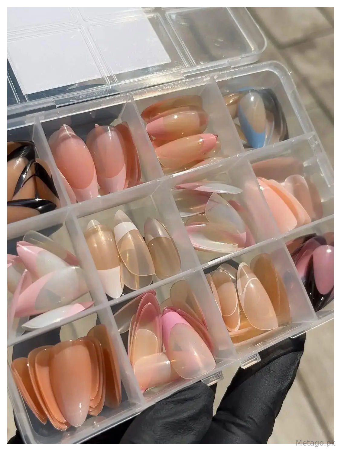 144 Pcs French Tip Nails With Free Nail Glue