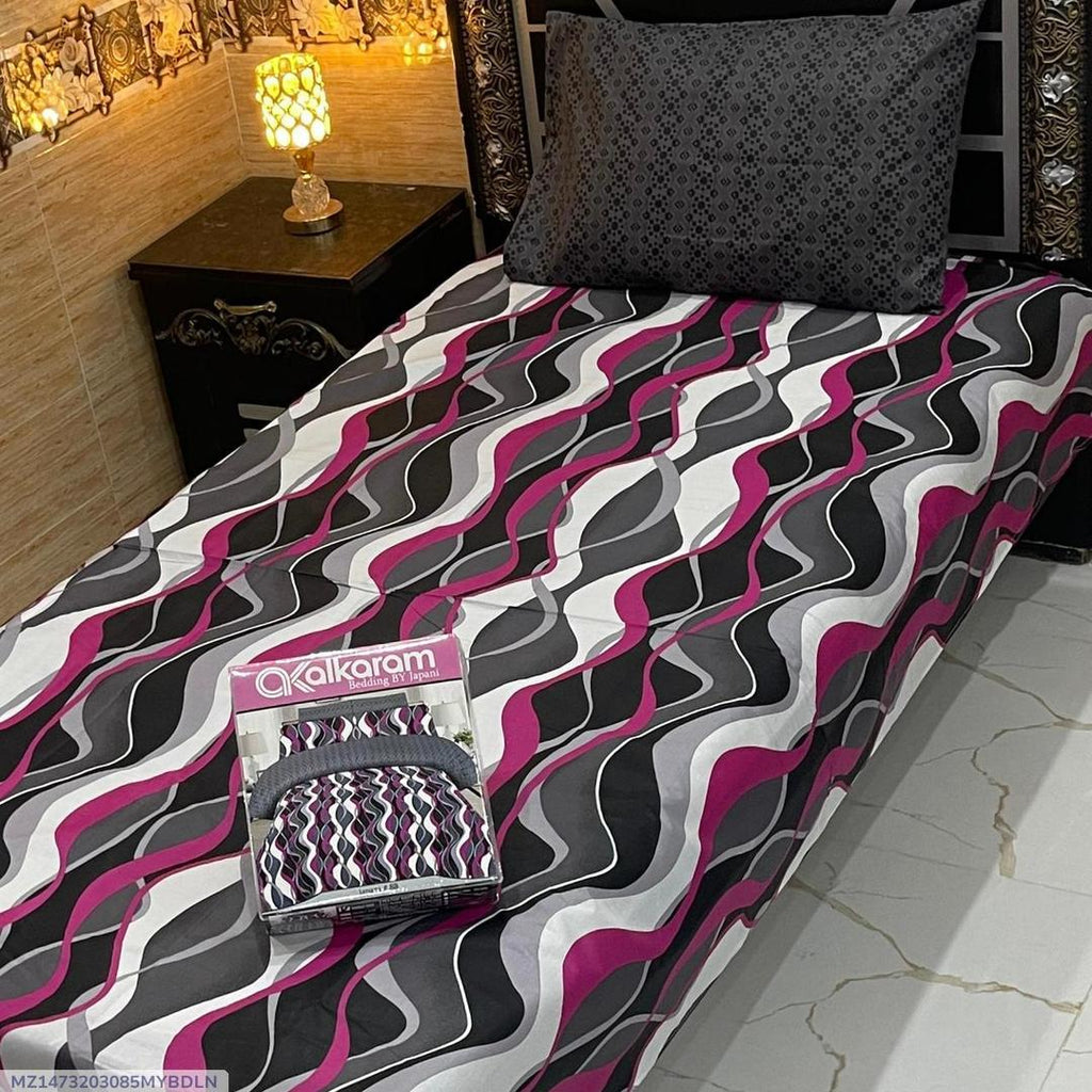 Premium Cotton Salonica 4 Pcs Single Bedsheet Set