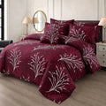 7 Pcs Cotton Salonica Printed Comforter Set