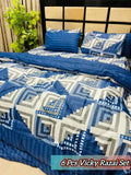 Stylish 6 Pcs Cotton Salonica Printed Razai Set