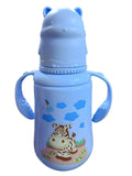 Blue Hippo Sipper Bottle for Kids with Zebra Print