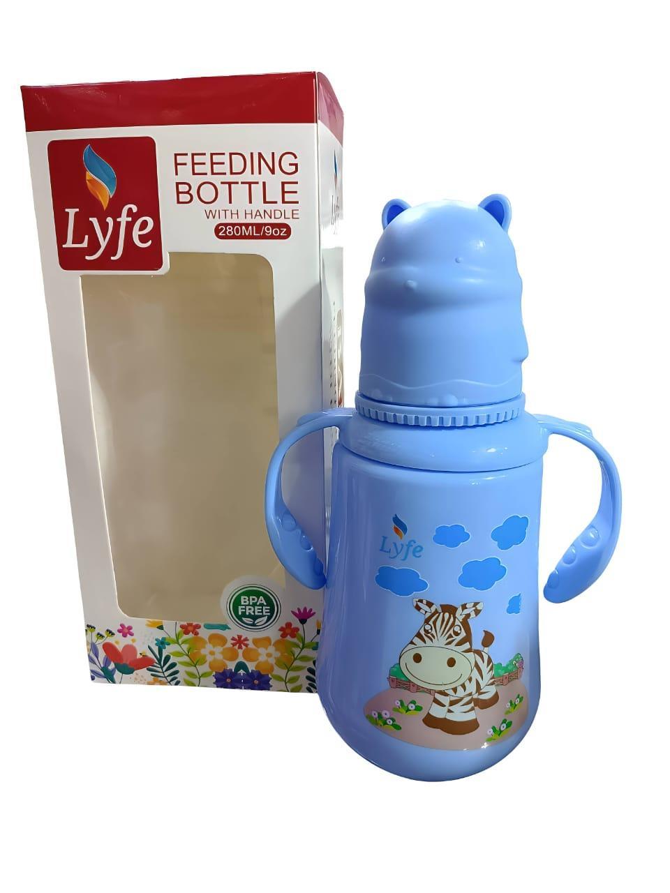 Blue Hippo Sipper Bottle for Kids with Zebra Print