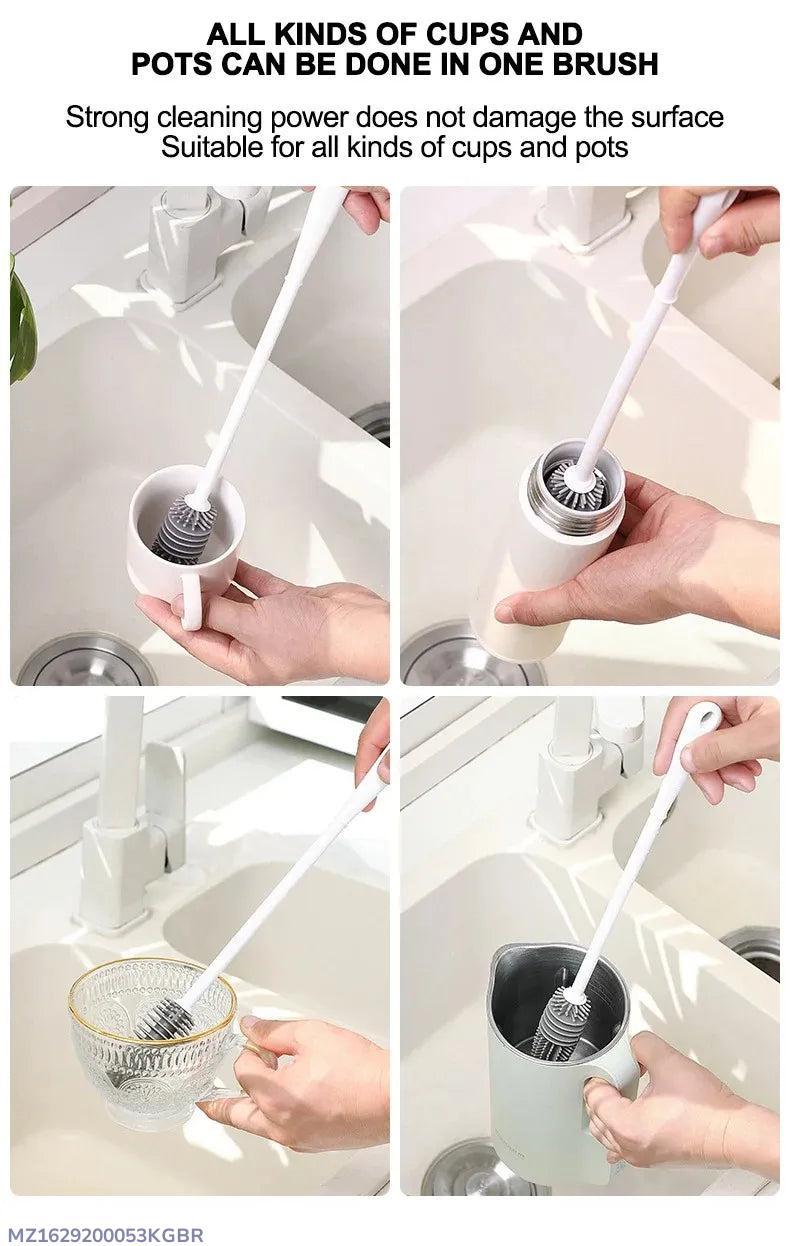 Premium Silicone Bottle Brush Set for Kitchen Cleaning