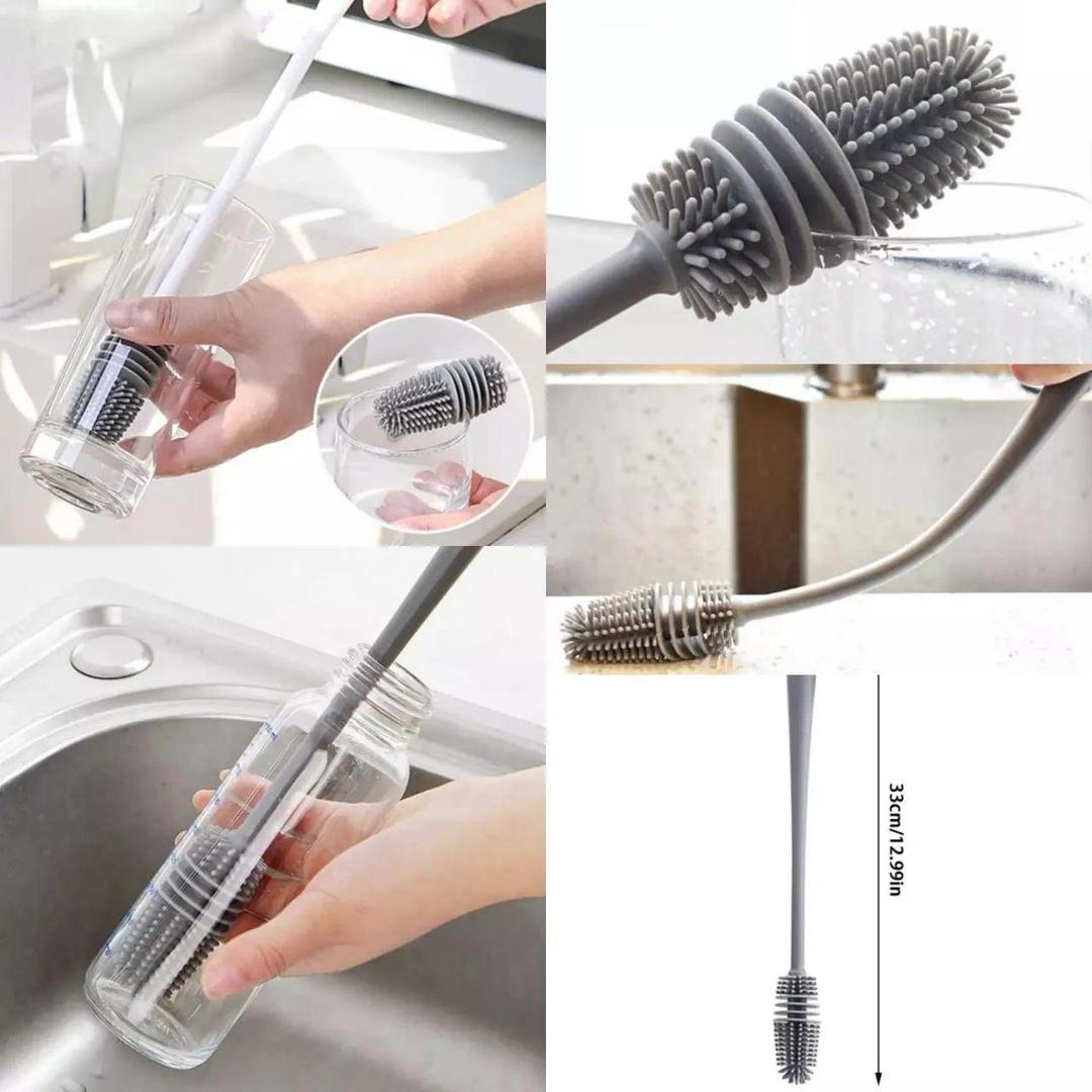Premium Silicone Bottle Brush Set for Kitchen Cleaning