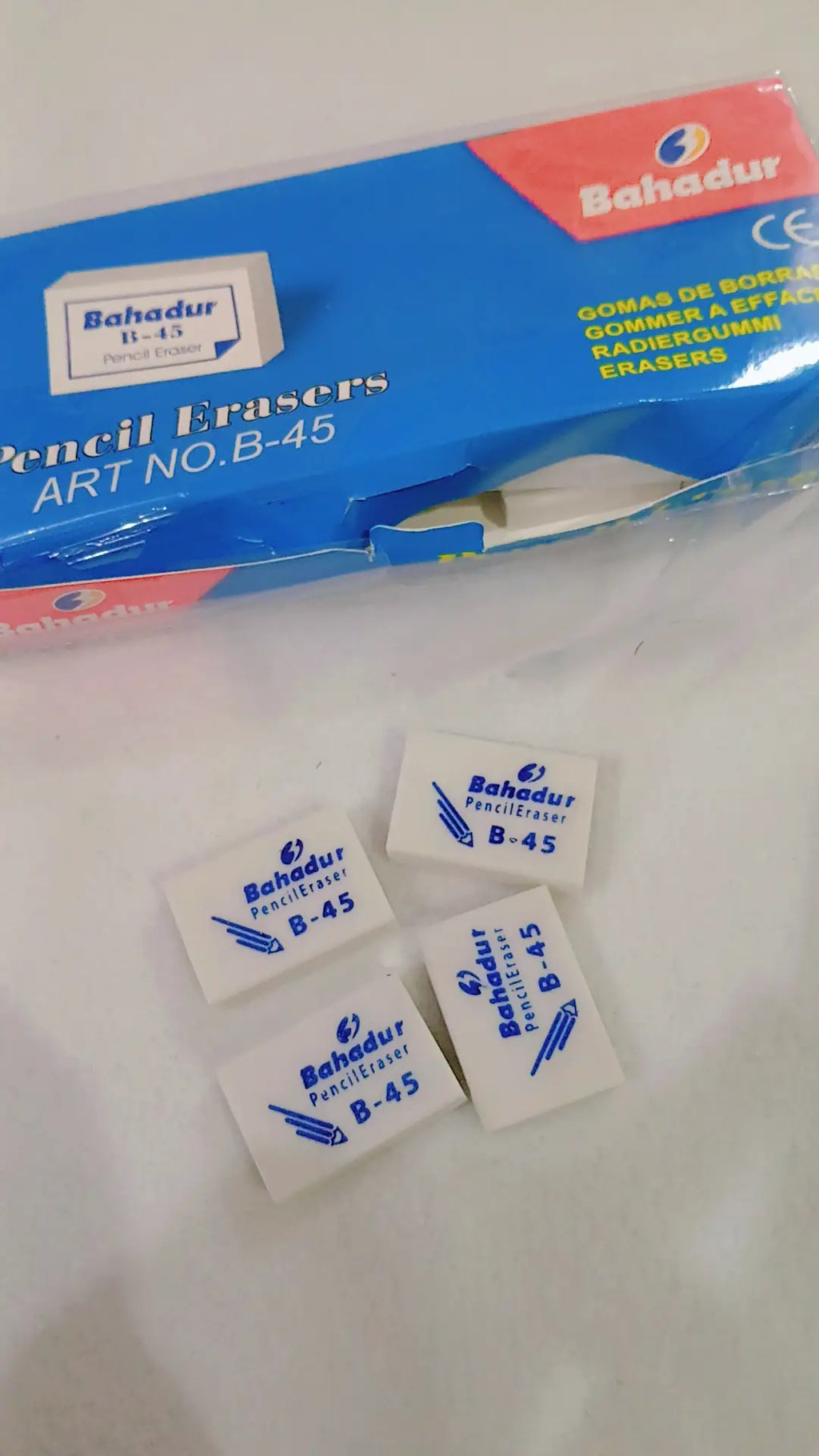 Soft & Gentle Eraser Set - 24 Pcs Perfect for School, Office & Home