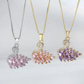 Gold Plated Base Korean Swan  Zircon Pendant