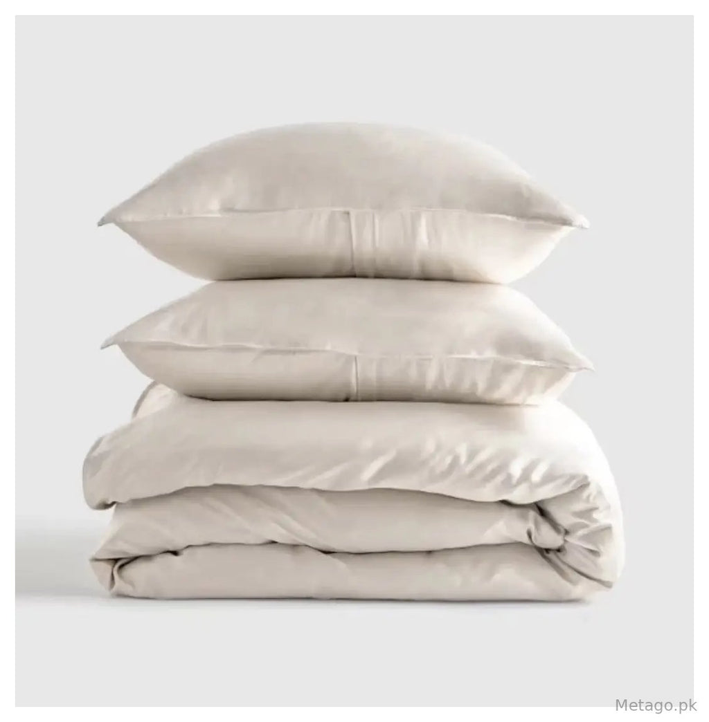 2 Pcs Crystal Cotton Plain Razai Cover