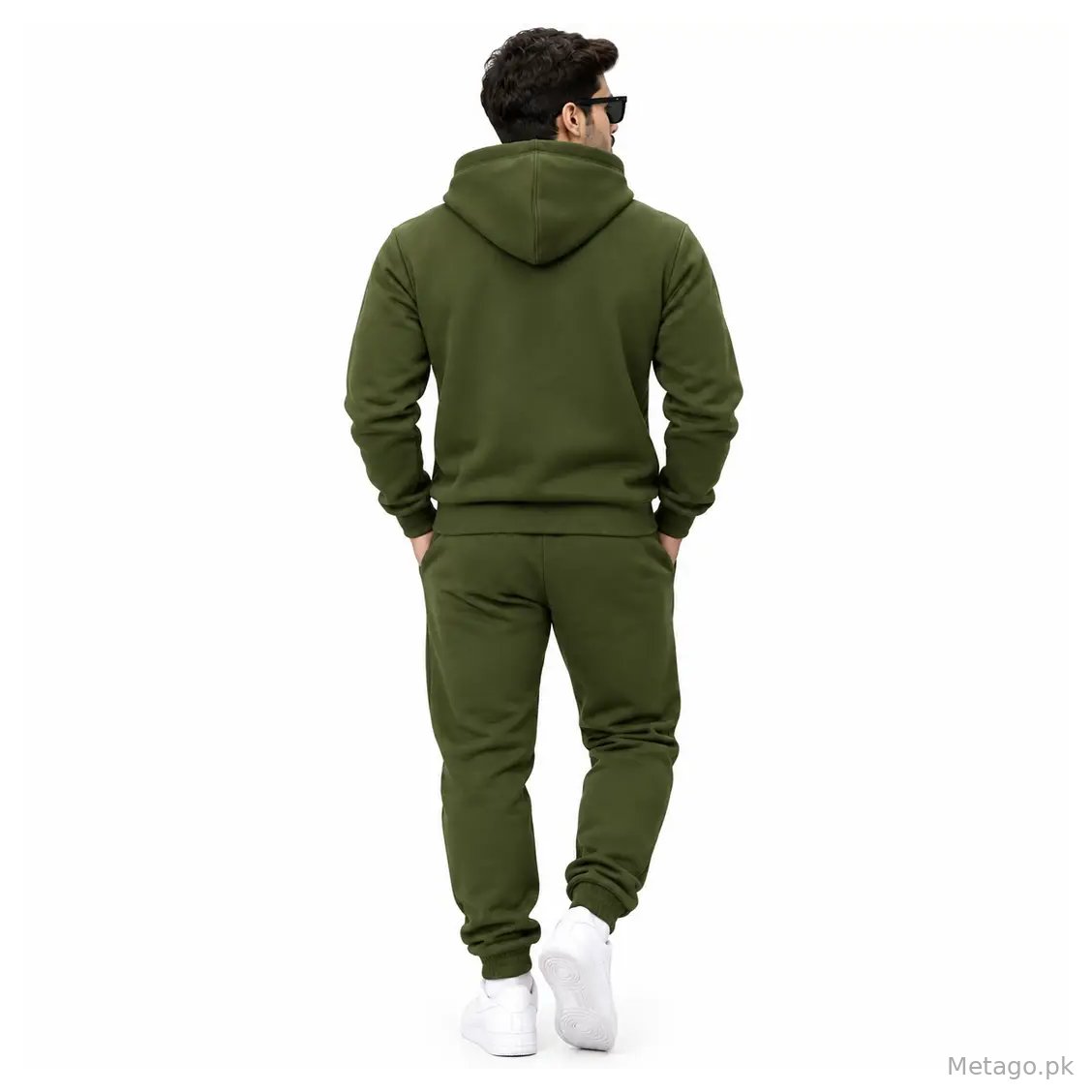 2 Pcs Men's Fleece Printed Track Suit
