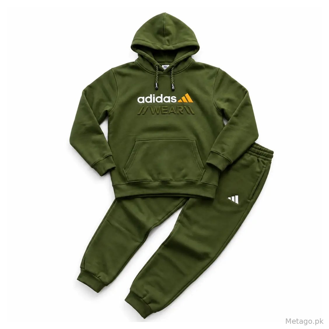 2 Pcs Men's Fleece Printed Track Suit