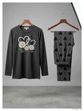 2 Pcs Women's Stitched Cotton Jersey Printed Night Suit