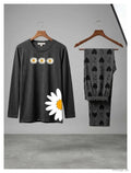 2 Pcs Women's Stitched Cotton Jersey Printed Night Suit