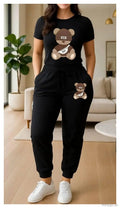 2 Pcs Women's Stitched Jersey Printed Tracksuit