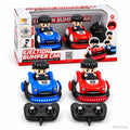 2 RC Bumper Cars with LED Lights & 2 Controllers