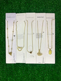 Multi Layered Gold Plated Artificial Stones Pendant