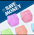 High Quality Reusable Baby Cloth Diaper | Washable Cotton Nappy | Adjustable Leak-Resistant Diaper for Newborn Baby Boys & Girls | S M L XL