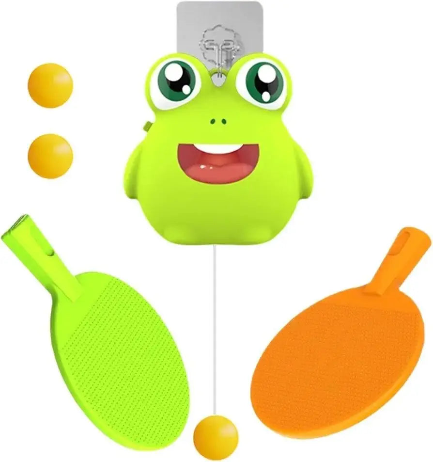 Kids Table Tennis Hanging Ball Training Set – Indoor Ping Pong Practice Game with Paddles & Balls for Children