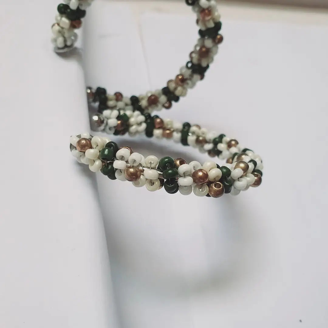 Funky Silver Plated Pearl Hoops