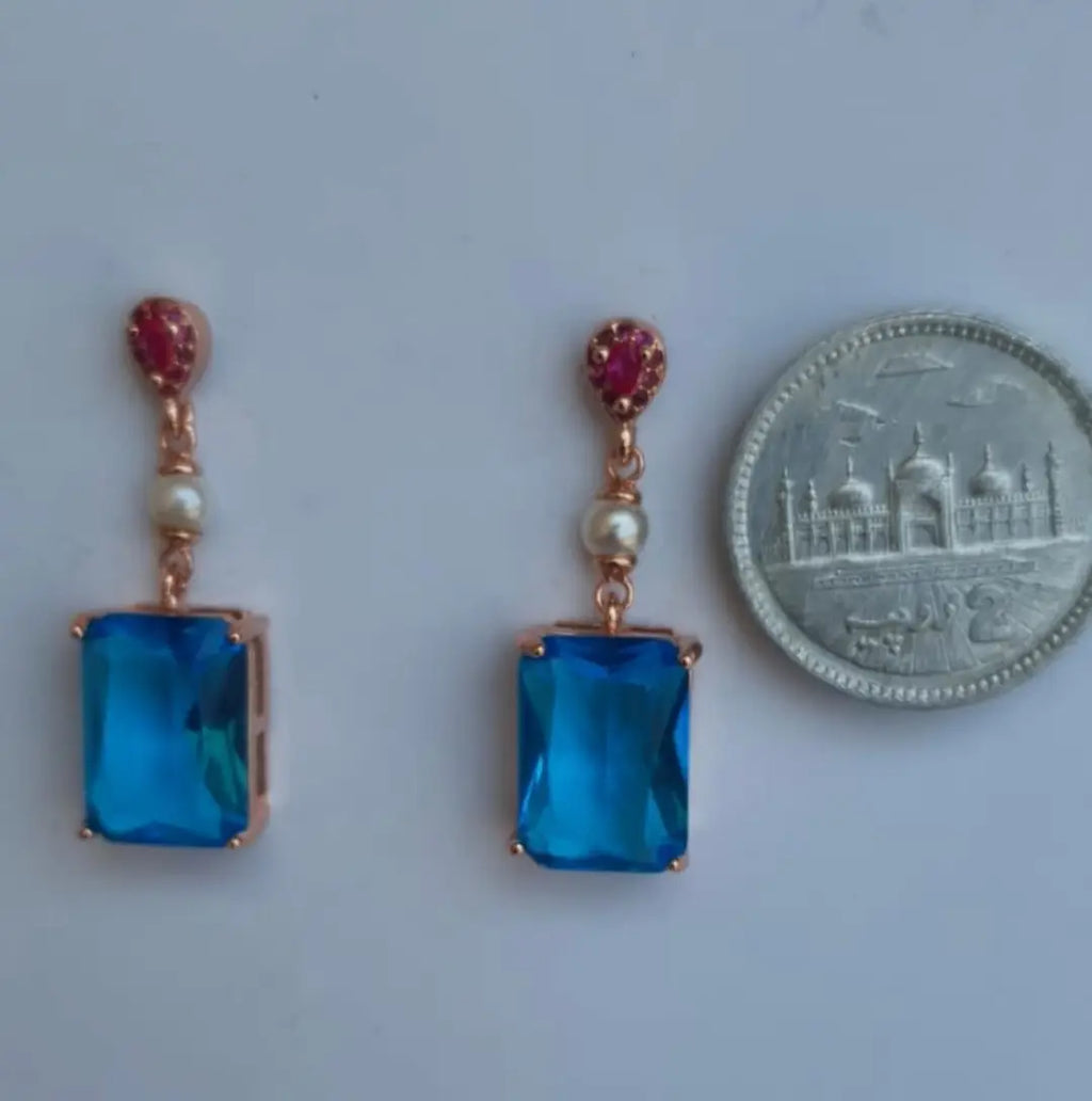 Retro Design Gold Plated Crystal Earrings