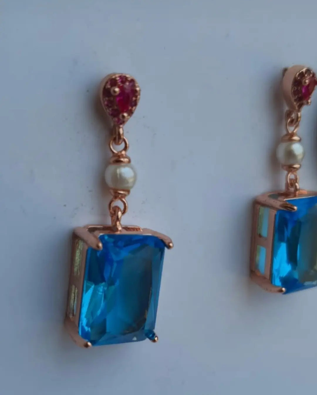 Retro Design Gold Plated Crystal Earrings