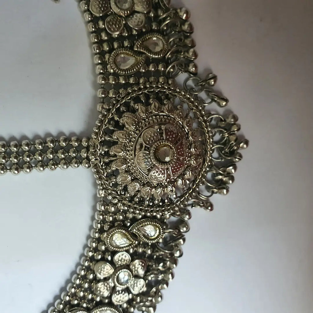 Antique Design Silver Plated Nagina Matha Patti