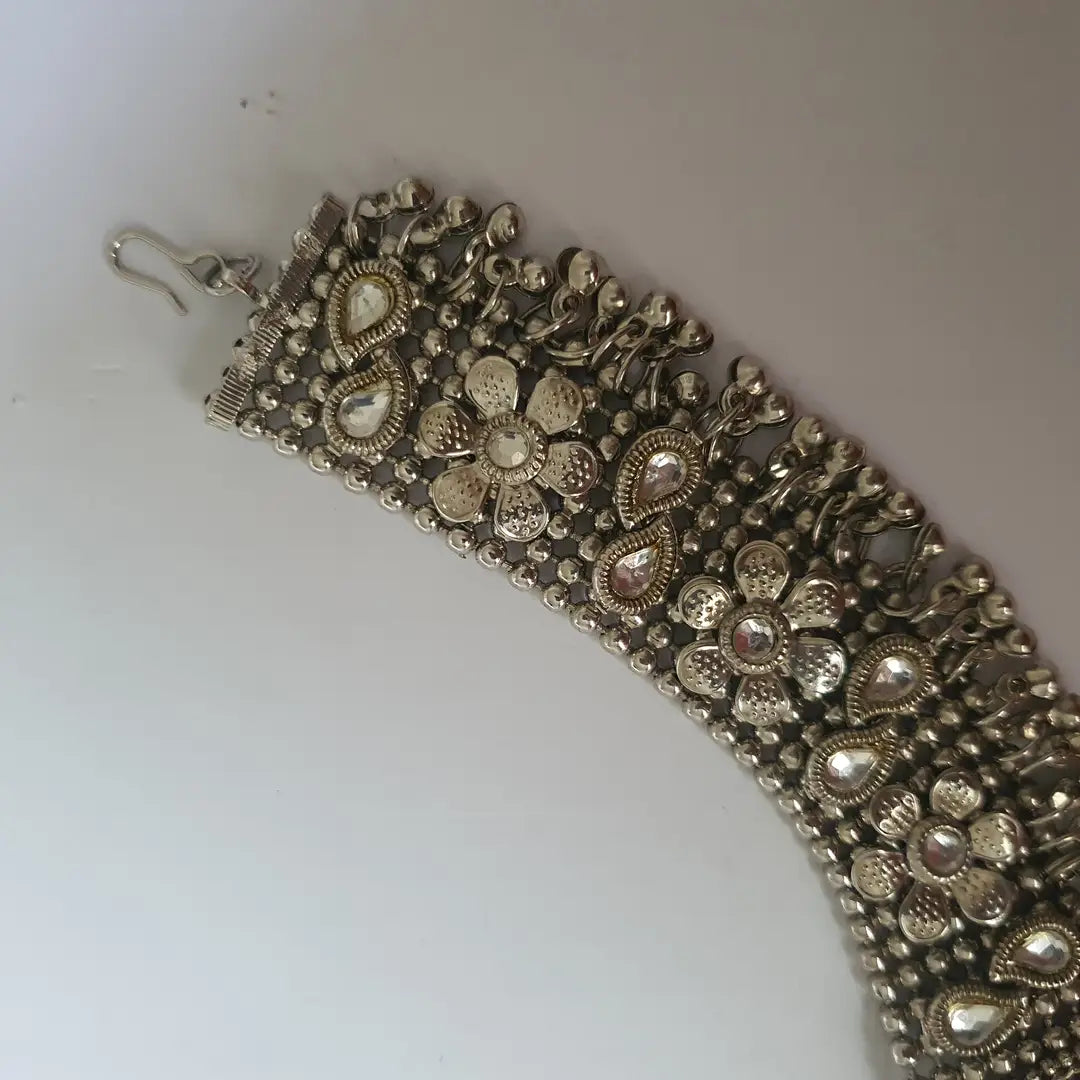 Antique Design Silver Plated Nagina Matha Patti