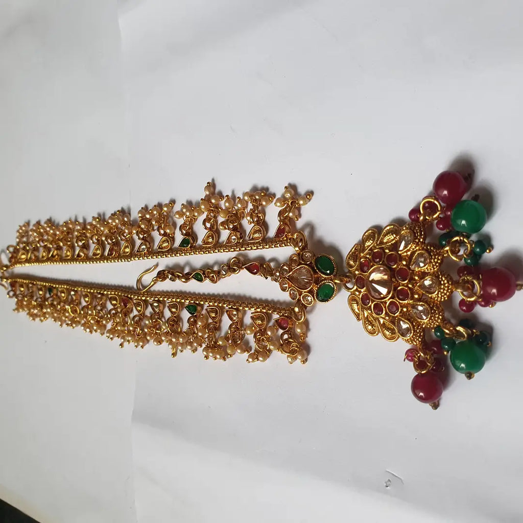 Noratan Design Gold Plated Kundan Matha Patti