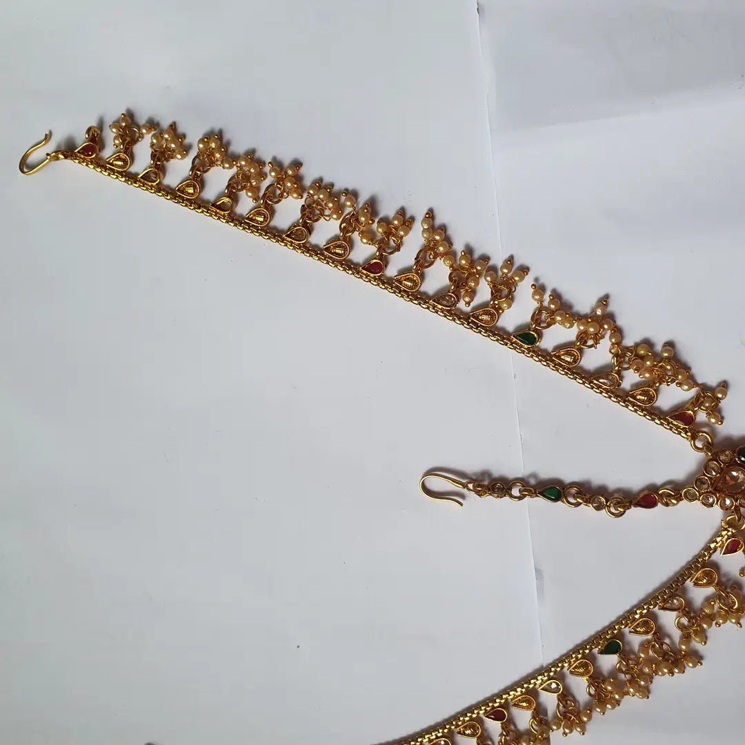 Noratan Design Gold Plated Kundan Matha Patti
