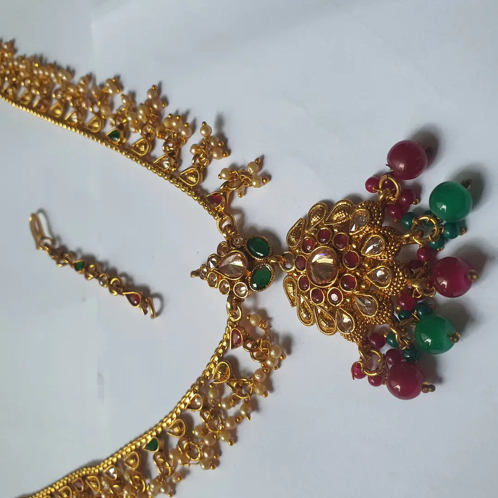 Noratan Design Gold Plated Kundan Matha Patti