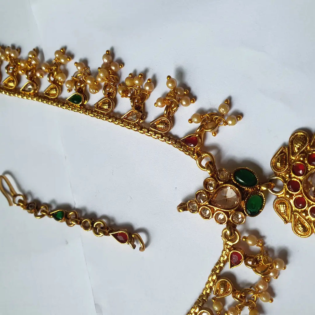 Noratan Design Gold Plated Kundan Matha Patti