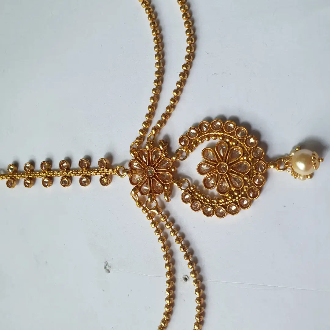 Noratan Design Gold Plated Kundan Matha Patti
