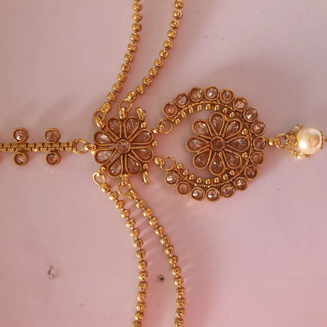 Noratan Design Gold Plated Kundan Matha Patti