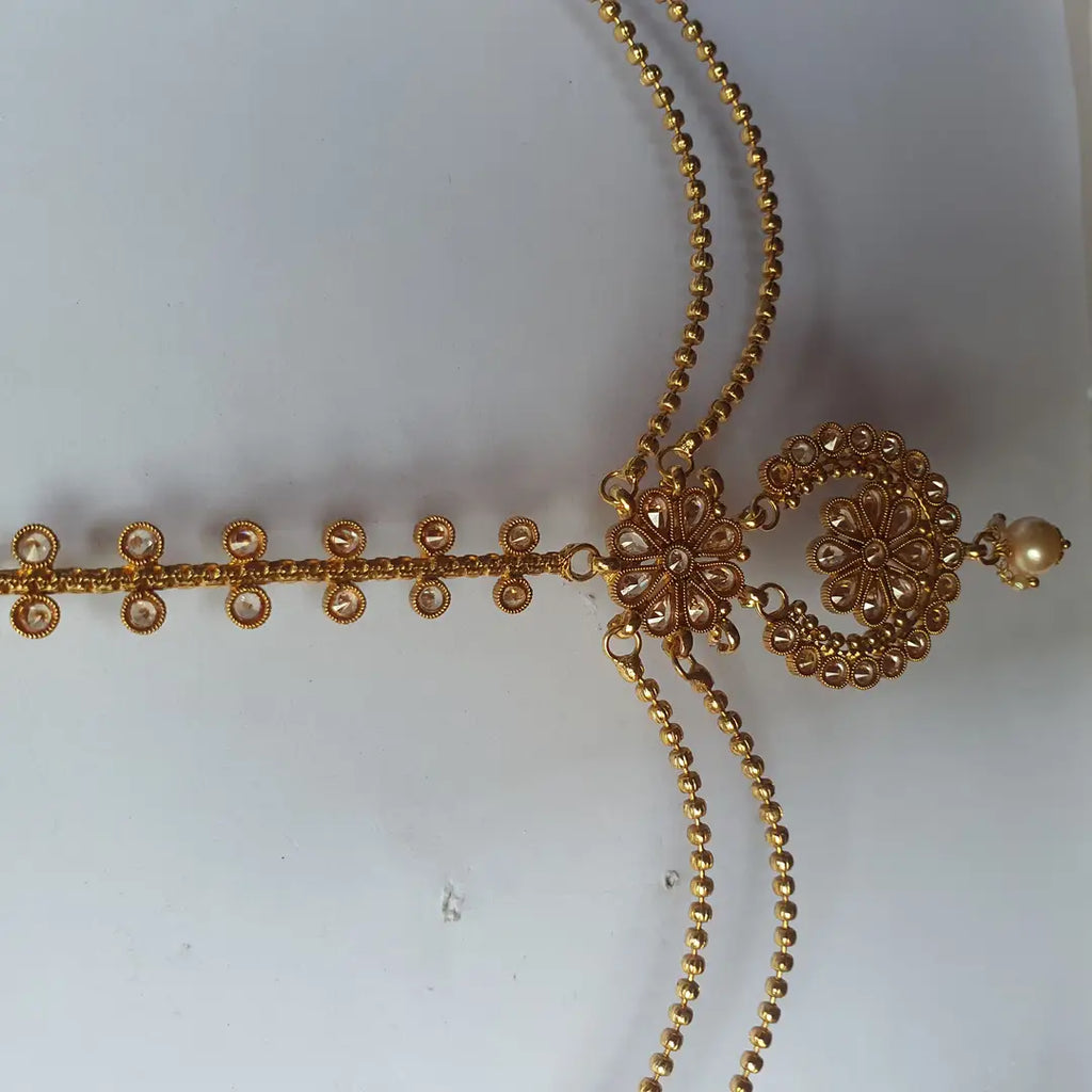 Noratan Design Gold Plated Kundan Matha Patti