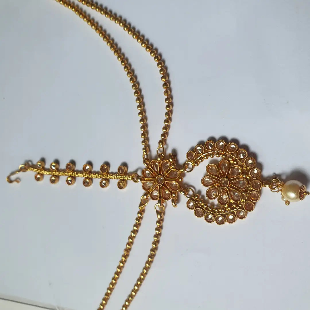 Noratan Design Gold Plated Kundan Matha Patti