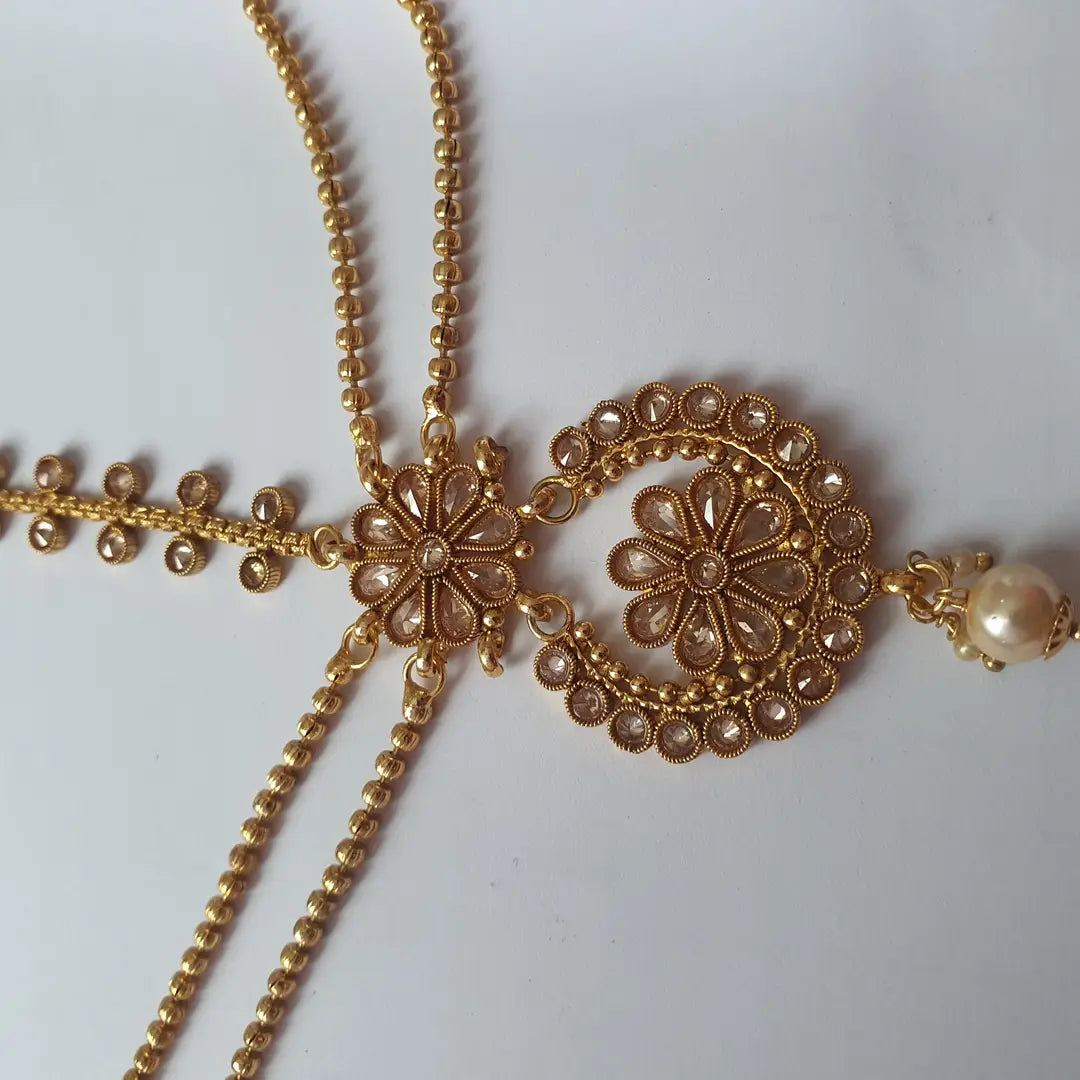 Noratan Design Gold Plated Kundan Matha Patti