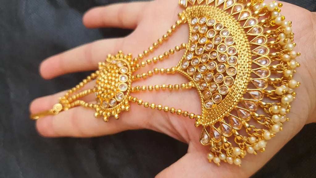 Noratan Design Gold Plated Kundan Jhumar