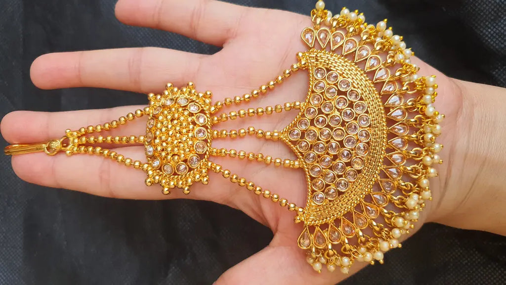 Noratan Design Gold Plated Kundan Jhumar