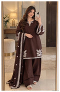 3 Pcs Women's Unstitched Embroidered Suit