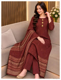 3 Pcs Women's Unstitched Printed Suit(f&f)