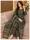 3 Pcs Women's Unstitched Printed Suit(f&f)