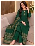 3 Pcs Women's Unstitched Printed Suit(f&f)