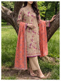 3 Pcs Women's Unstitched Printed Suit