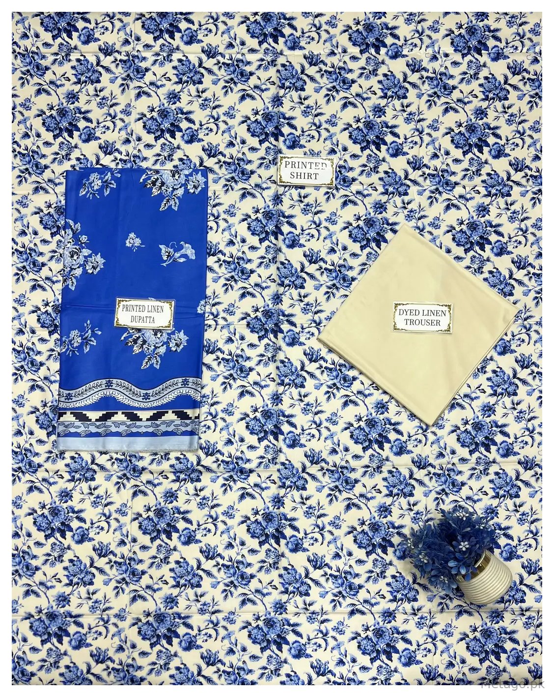 3 Pcs Women's Unstitched Printed Suit